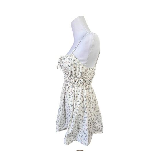 Lulu's JD4911L1 Darling Mindset White  Prairie Dress Floral Sleeveless MEDIUM - Picture 3 of 13